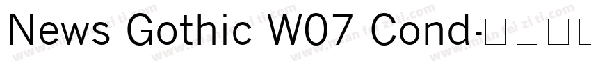 News Gothic W07 Cond字体转换